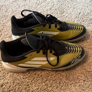 Adidas F50 Black and Gold Indoor Shoes